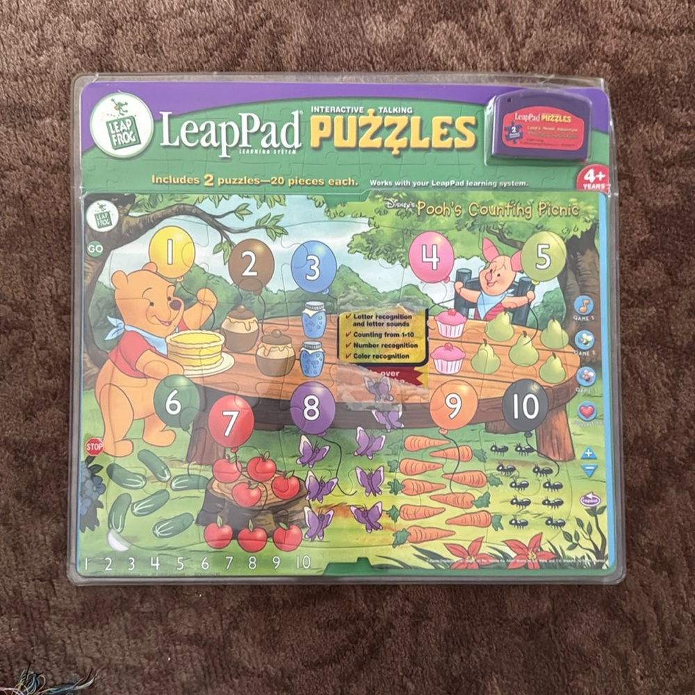 LeapFrog LeapPad Interactive 2 Talking Puzzles Winnie the Pooh's Counting Picnic